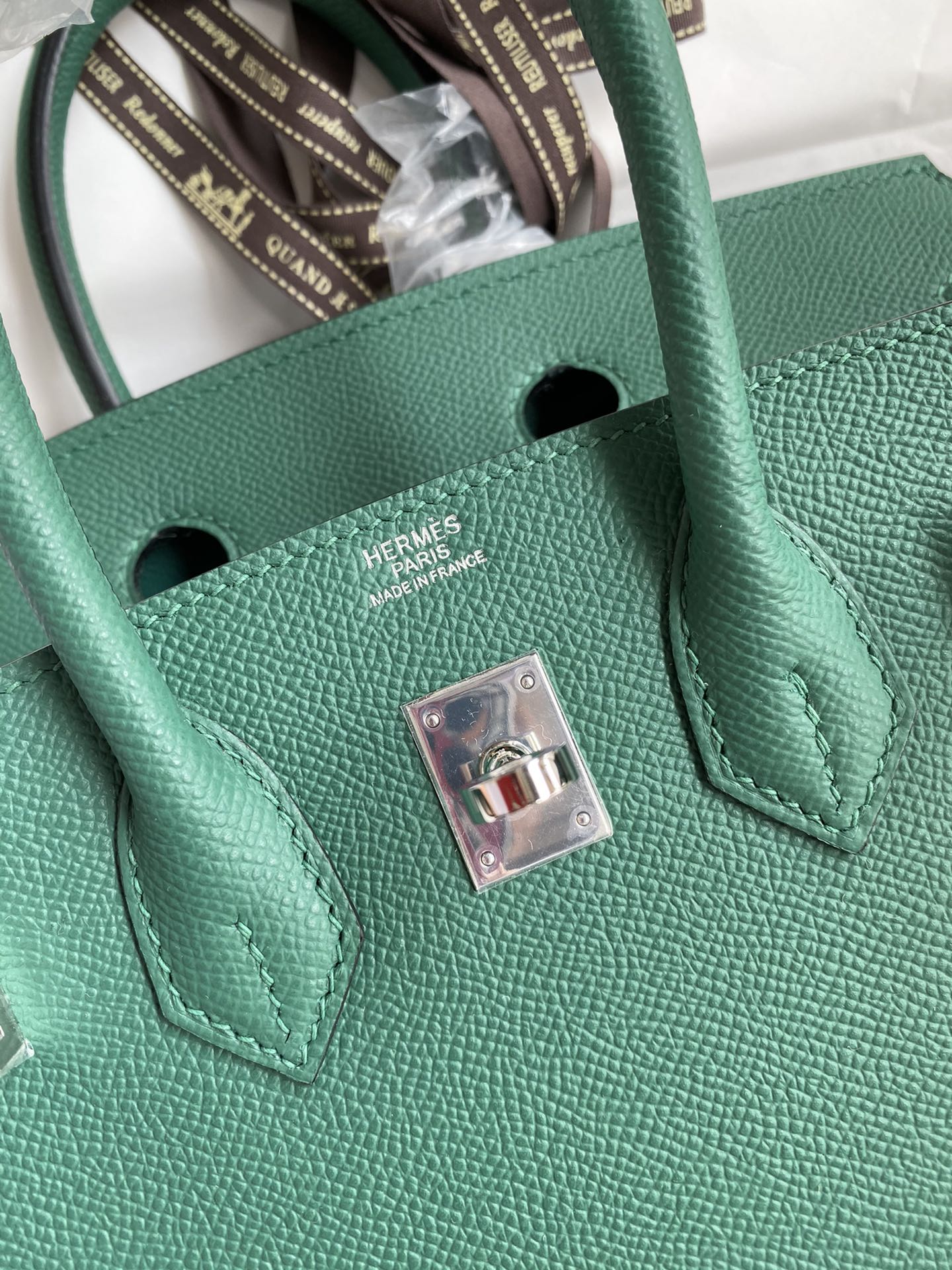 Hermes Birkin 25CM Epsom Leather Handbag Green